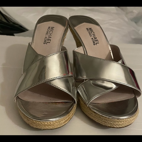 Michael Kors Silver Mules - Picture 8 of 14